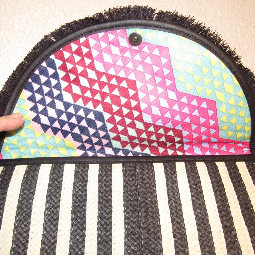 Stella & Dot Woven Clutch Purse with Interior Pocket